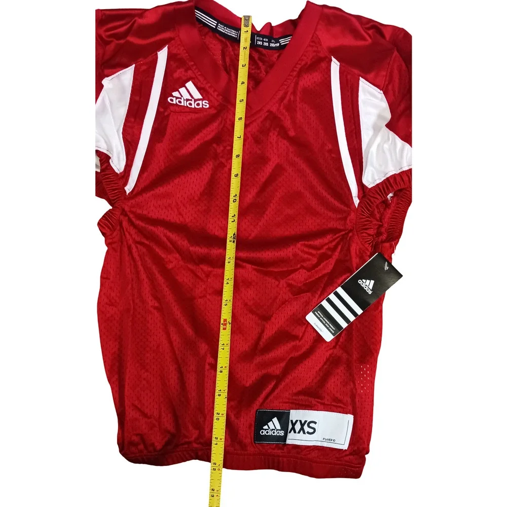Adidas Climacool Checkdown Football Jersey XXS Men Power Red White Pull On New